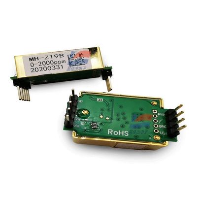 سنسور گاز دی‌اکسید کربن MH-Z19B NDIR CO2 با خروجی PWM ماژول سنسور متصل به پین آنالوگ